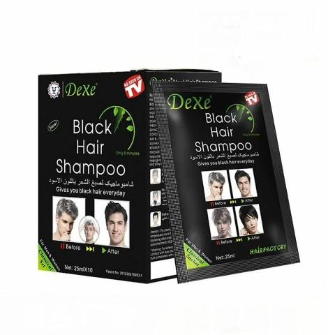 DeXe, Shampoing cheveux noirs, 10 sachets unité-25ml,