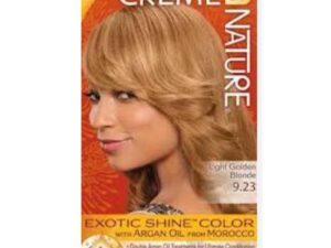 CREME OF NATURE, Coloration brillance exotique, 1 application, à l'huile d'argan, blond clair doré 9.23